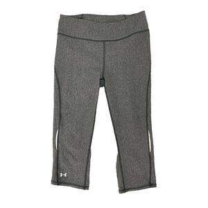 Under Armour Cropped Leggings Womens M Medium Gray Pull On Athletic Stretch